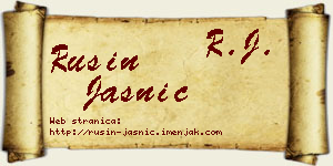 Rusin Jasnić vizit kartica
